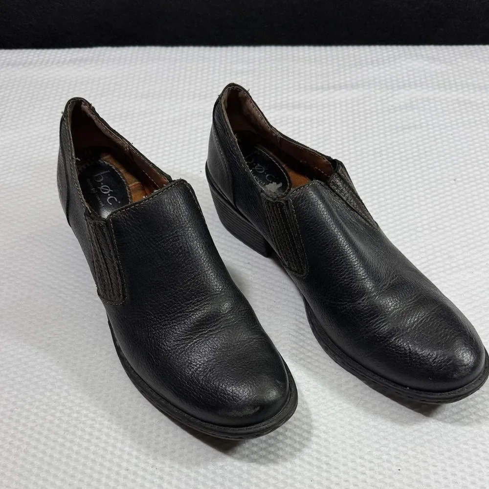 boc Women’s Black Leather Slip-Ons Size 8.5